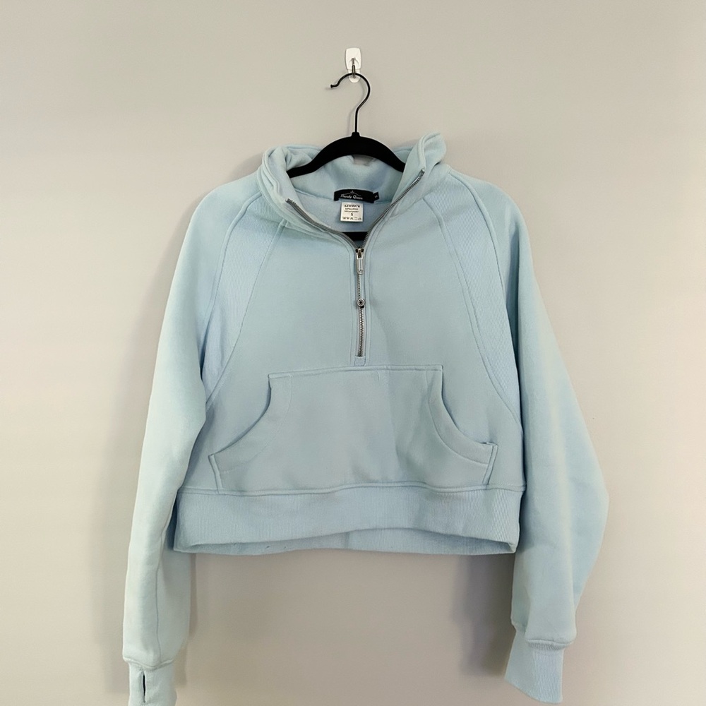 Light Blue Half-Zip Women's Sweater